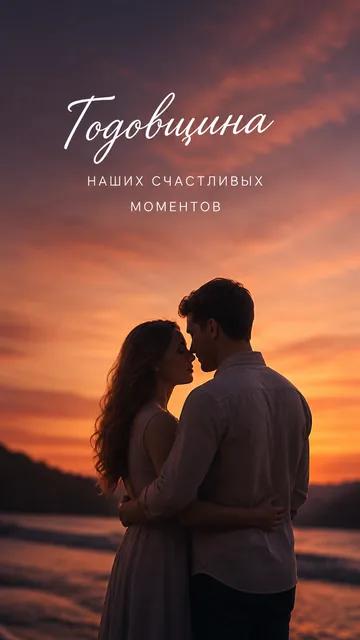 Годовщина: НАШИХ СЧАСТЛИВЫХ — МОМЕНТОВ — открытка на годовщина отношений