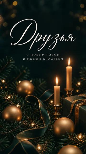Друзья: С НОВЫМ ГОДОМ — И НОВЫМ СЧАСТЬЕМ — открытка на новый год