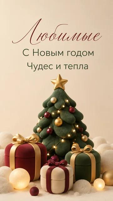 Любимые: С Новым годом — Чудес и тепла — открытка на новый год