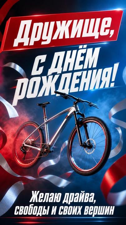 Дружище, с днём рождения! — открытка на день рождения