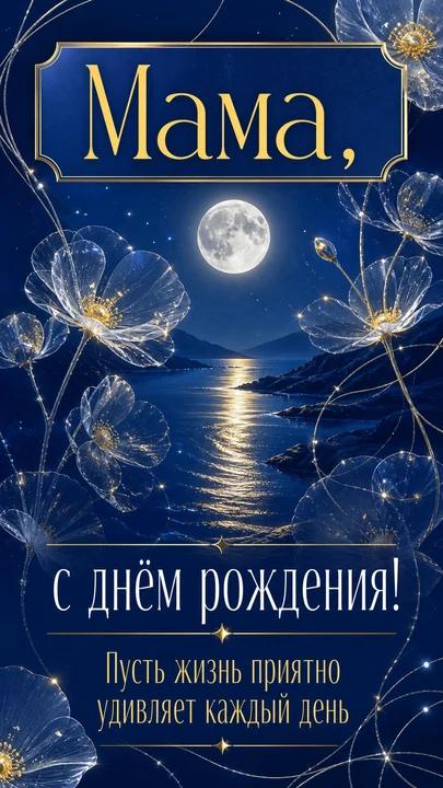 Мама, с днём рождения! — открытка на день рождения