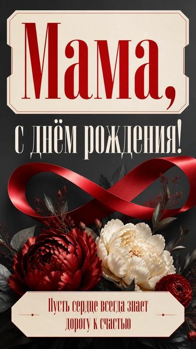 Мама, с днём рождения! — открытка на день рождения