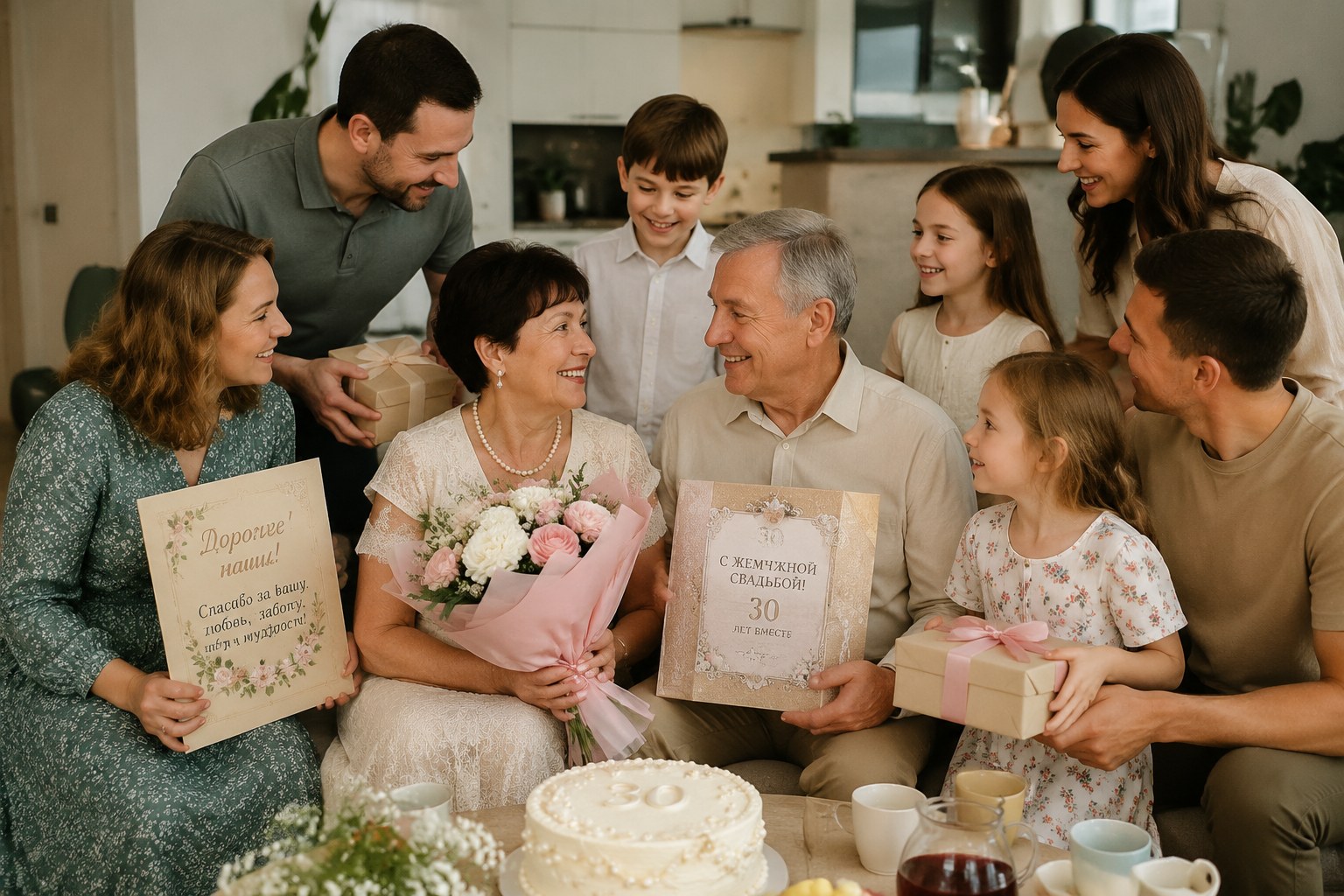Что подарить родителям на 30 лет свадьбы жемчужная годовщина