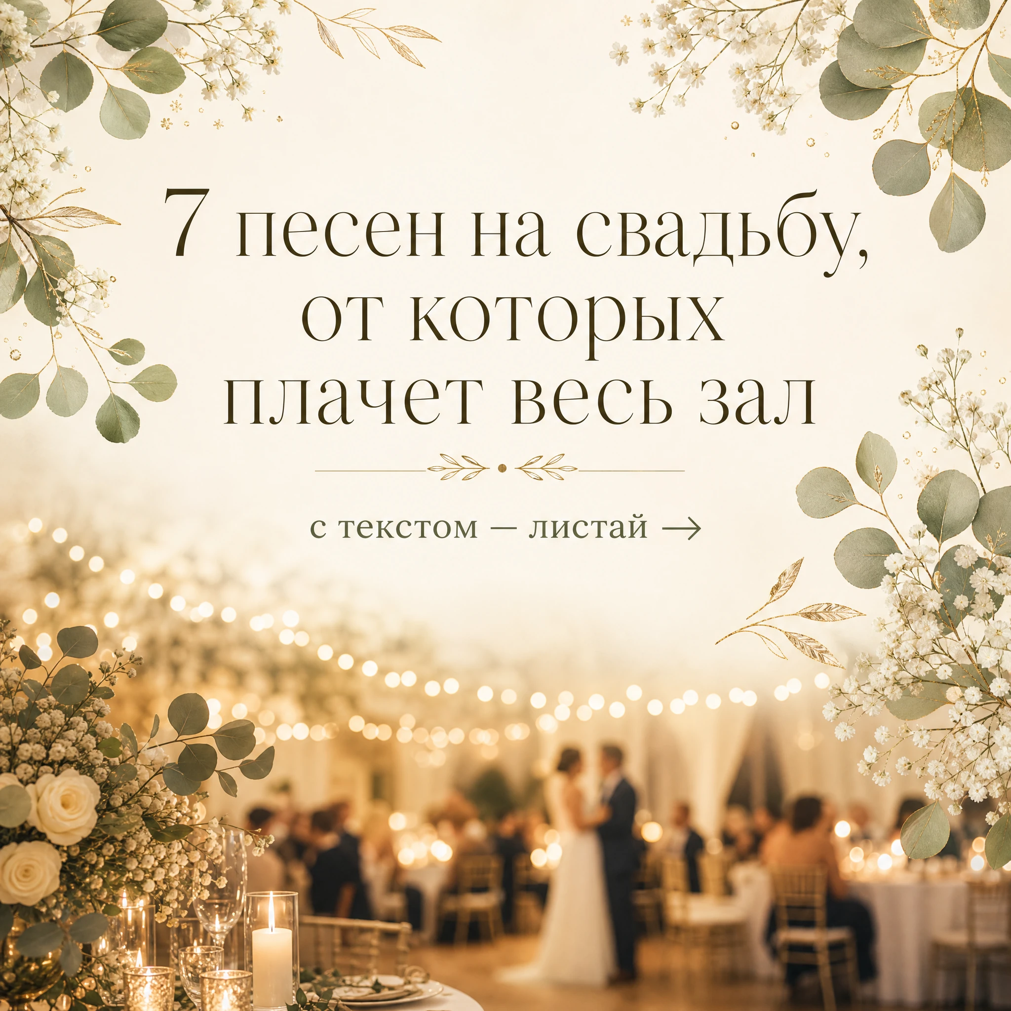 7 красивых песен на свадьбу в подарок с текстом
