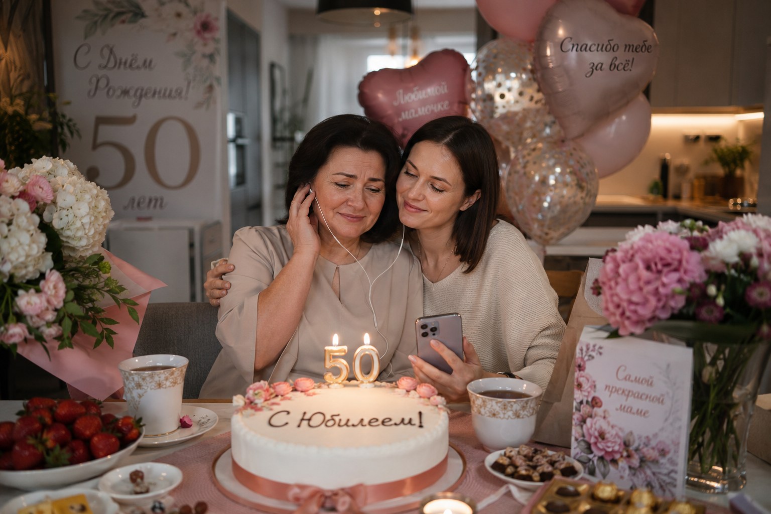 Мужчина и женщина 50 лет на юбилее — именная песня в подарок