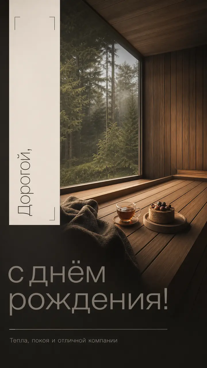 Музыкальная открытка №31: Дорогой, с днём рождения. Тепла, покоя и отличной компании