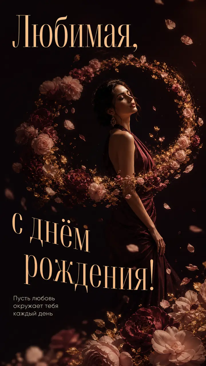 Музыкальная открытка №37: Любимая, с днём рождения. Пусть любовь окружает тебя каждый день
