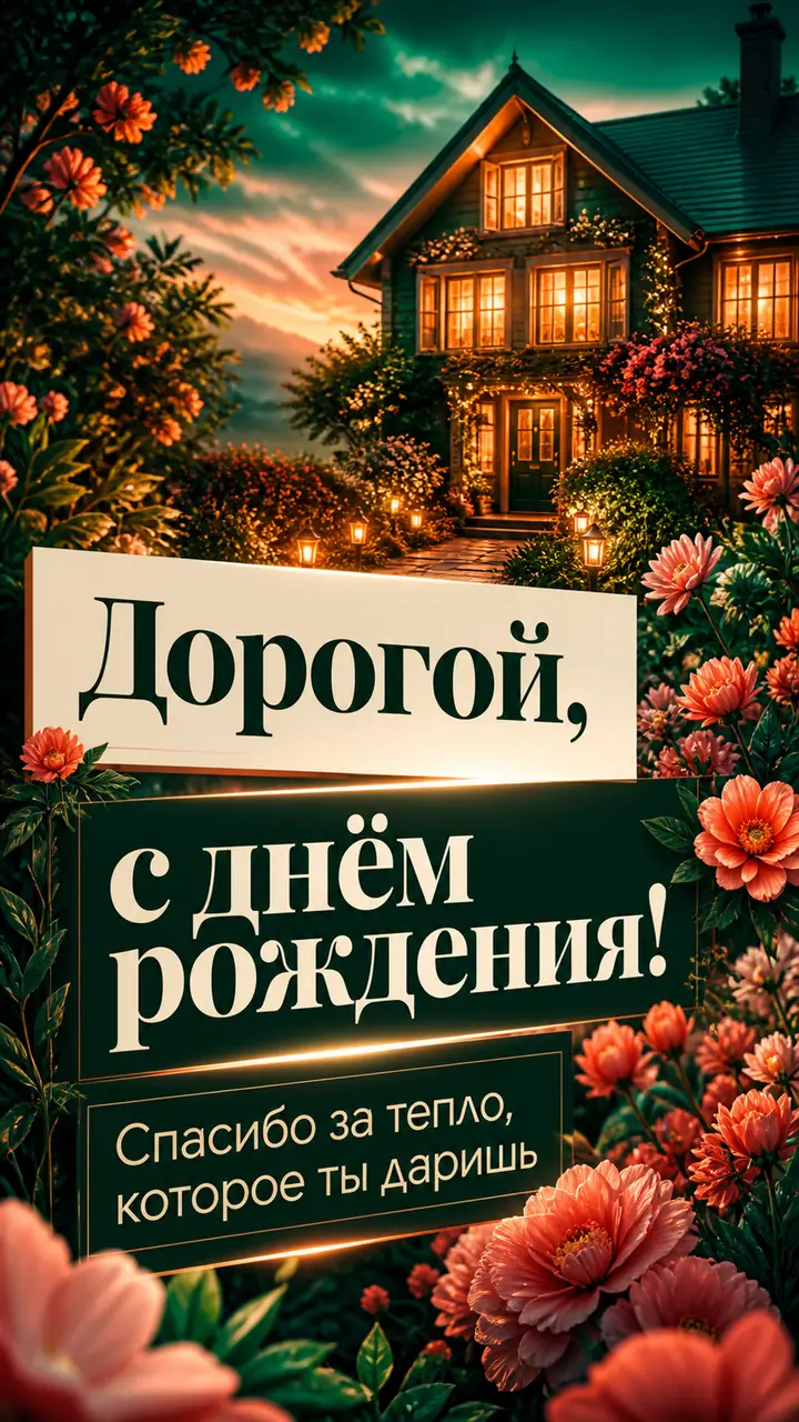 Музыкальная открытка №63: Дорогой, с днём рождения. Спасибо за тепло, которое ты даришь